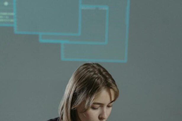 Woman calculating finances with a calculator, surrounded by stacks of money and a money printer.