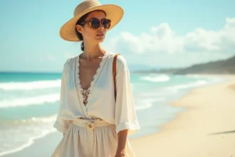 Modest beach trousers