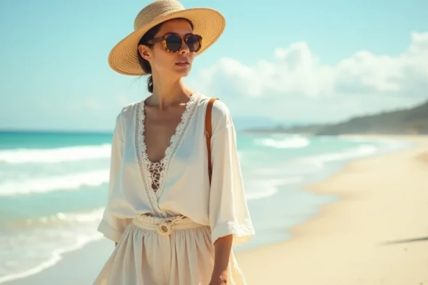 Modest beach trousers