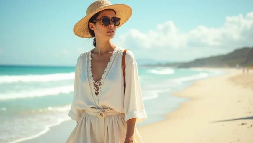 Modest beach trousers