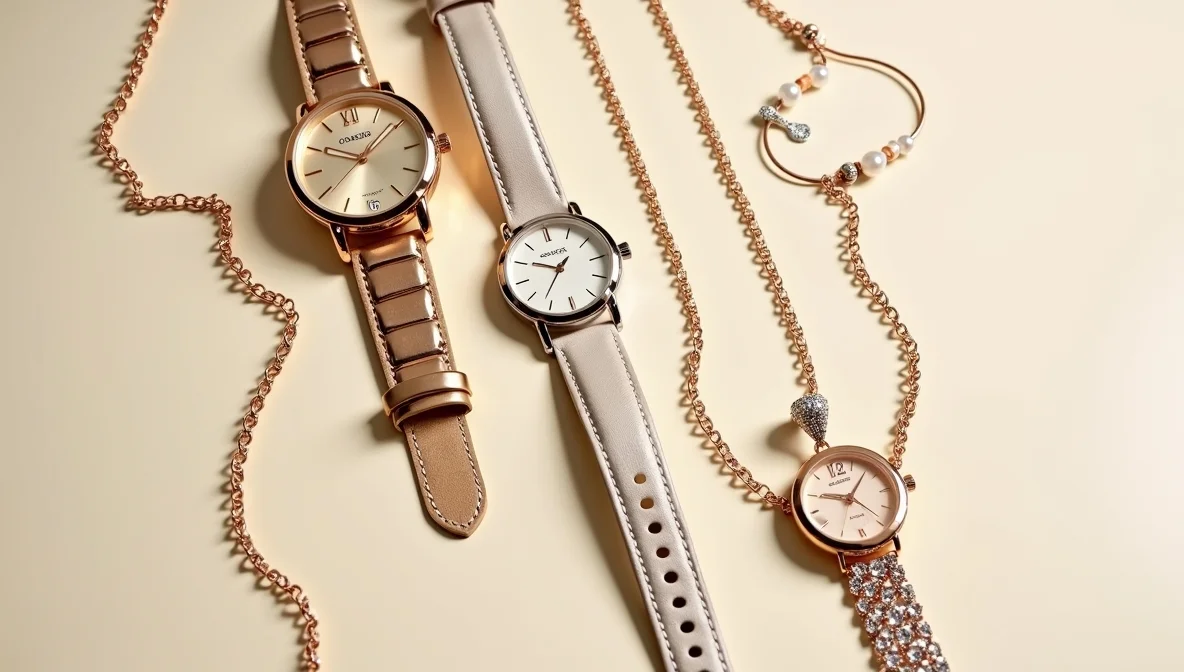watches and necklaces