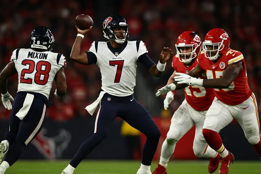 texans vs kansas city chiefs match player stats