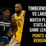 timberwolves vs lakers match player stats